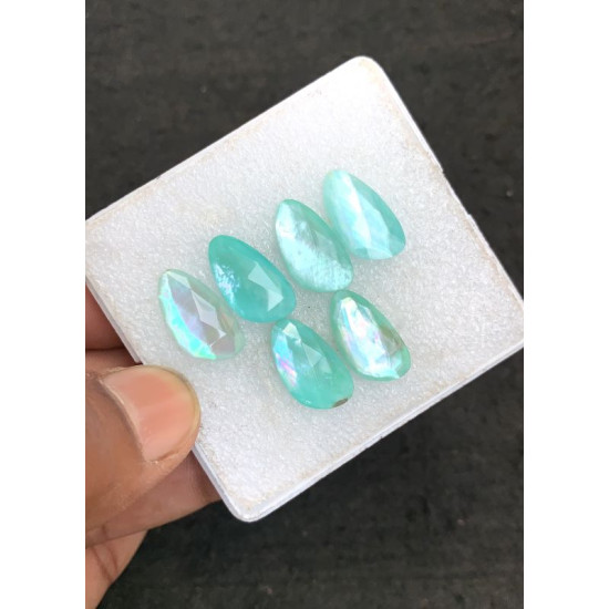 High Quality Arizona Turquoise and Crystal Doublet Rose Cut Fancy Shape Cabochons Gemstone For Jewelry