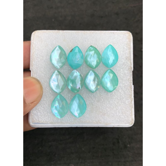 High Quality Arizona Turquoise and Crystal Doublet Rose Cut Fancy Shape Cabochons Gemstone For Jewelry