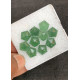 High Quality Natural Green Strawberry Quartz Rose Cut Hexagon Shape Cabochons Gemstone For Jewelry