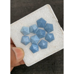 High Quality Natural Blue Opal Step Cut Hexagon Shape Cabochons Gemstone For Jewelry