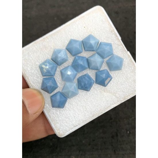 High Quality Natural Blue Opal Step Cut Hexagon Shape Cabochons Gemstone For Jewelry