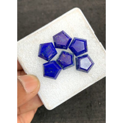 High Quality Natural Lapis Lazuli Step Cut Hexagon Shape Cabochons Gemstone For Jewelry