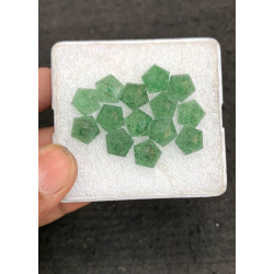 High Quality Natural Green Strawberry Quartz Step Cut Hexagon Shape Cabochons Gemstone For Jewelry