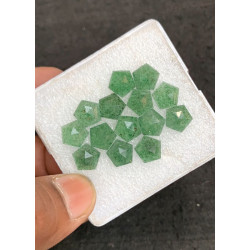High Quality Natural Green Strawberry Quartz Step Cut Hexagon Shape Cabochons Gemstone For Jewelry