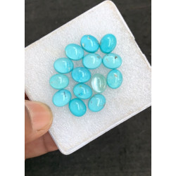 High Quality Arizona Turquoise and Crystal Doublet Smooth Oval Shape Cabochons Gemstone For Jewelry