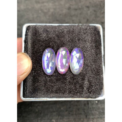 High Quality Natural Rainbow Quartz Rose Cut Oval Shape Cabochons Gemstone For Jewelry