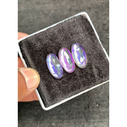 High Quality Natural Rainbow Quartz Rose Cut Oval Shape Cabochons Gemstone For Jewelry