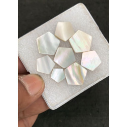 High Quality Natural Mother Of Pearl Smooth Hexagon Shape Cabochons Gemstone For Jewelry