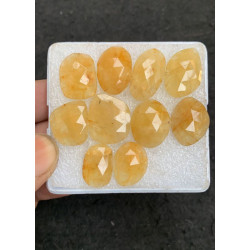 High Quality Natural Yellow Aquamarine Rose Cut Fancy Shape Cabochons Gemstone For Jewelry