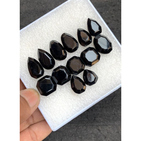 High Quality Natural Black Spinel Step Cut Fancy Shape Cabochons Gemstone For Jewelry