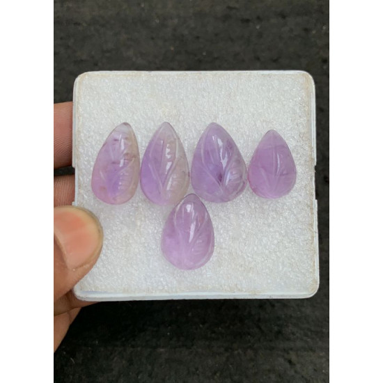 High Quality Natural Ametrine Hand Craved Leaf Shape Cabochons Gemstone For Jewelry