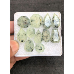 High Quality Natural Prehnite Step Cut Mix Shape Cabochons Gemstone For Jewelry