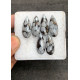 High Quality Natural Snow Flake Obsidian Rose Cut Pear Shape Cabochons Gemstone For Jewelry