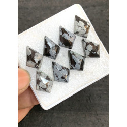 High Quality Natural Snow Flake Obsidian Step Cut Fancy Shape Cabochons Gemstone For Jewelry