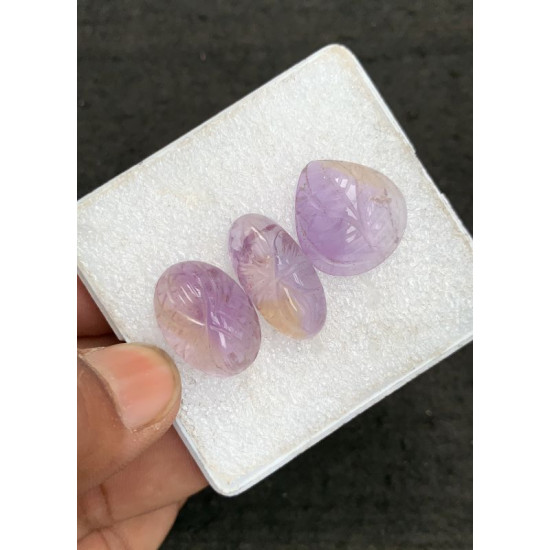 High Quality Natural Ametrine Hand Craved Fancy Shape Cabochons Gemstone For Jewelry