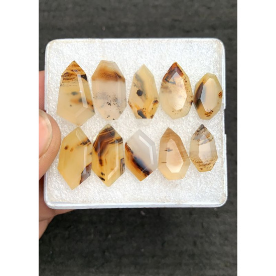 High Quality Natural Montana Agate Step Cut Fancy Shape Cabochons Gemstone For Jewelry