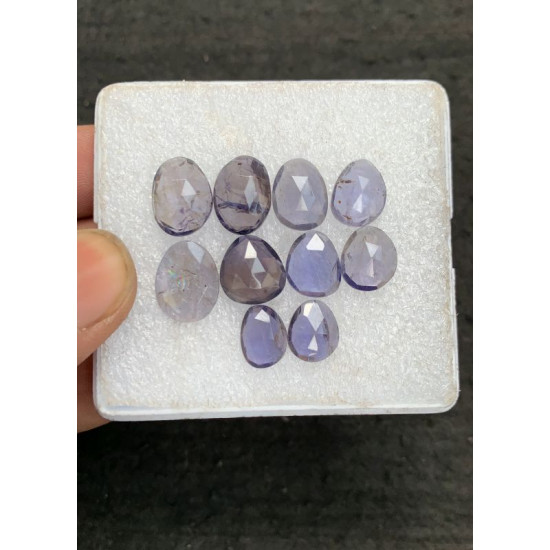 High Quality Natural Iolite Rose Cut Fancy Shape Cabochons Gemstone For Jewelry