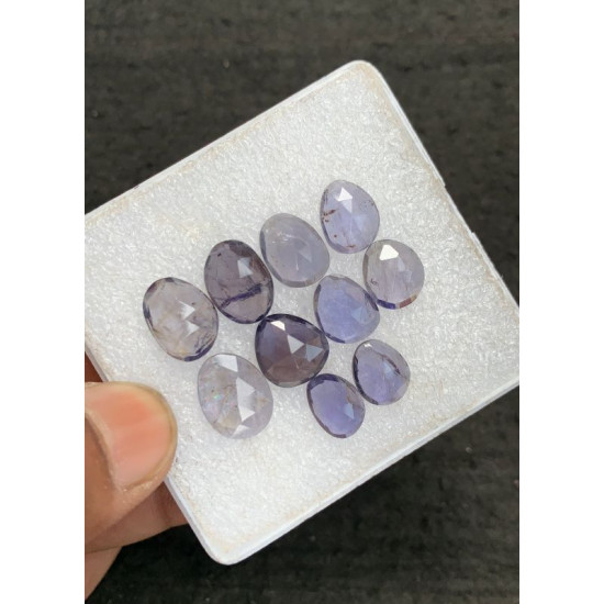 High Quality Natural Iolite Rose Cut Fancy Shape Cabochons Gemstone For Jewelry