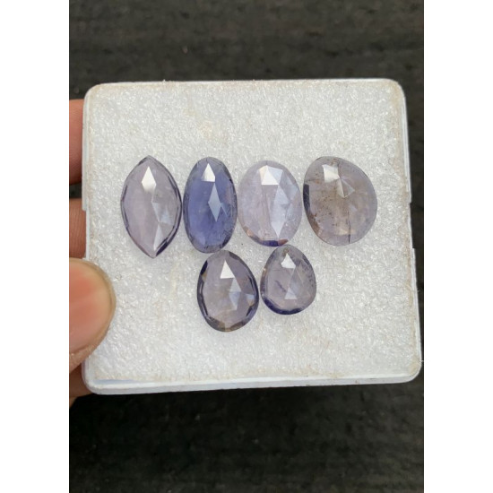 High Quality Natural Iolite Rose Cut Fancy Shape Cabochons Gemstone For Jewelry