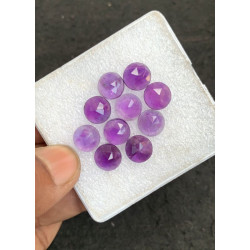 High Quality Natural Amethyst Rose Cut Round Shape Cabochons Gemstone For Jewelry