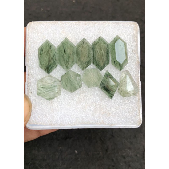 High Quality Natural Green Strawberry Quartz Step Cut Mix Shape Cabochons Gemstone For Jewelry