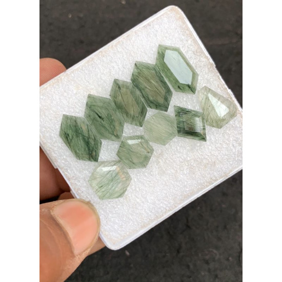 High Quality Natural Green Strawberry Quartz Step Cut Mix Shape Cabochons Gemstone For Jewelry