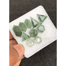 High Quality Natural Green Strawberry Quartz Step Cut Mix Shape Cabochons Gemstone For Jewelry