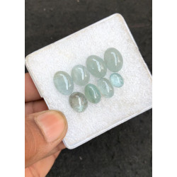 High Quality Natural Aquamarine Smooth Oval Shape Cabochons Gemstone For Jewelry