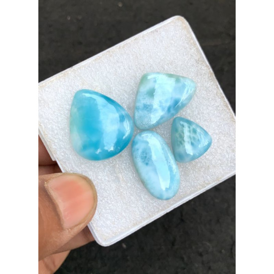 High Quality Natural Larimar Smooth Mix Shape Cabochons Gemstone For Jewelry