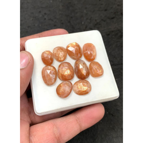 High Quality Natural Sunstone Moonstone Rose Cut Fancy Shape Cabochons Gemstone For Jewelry