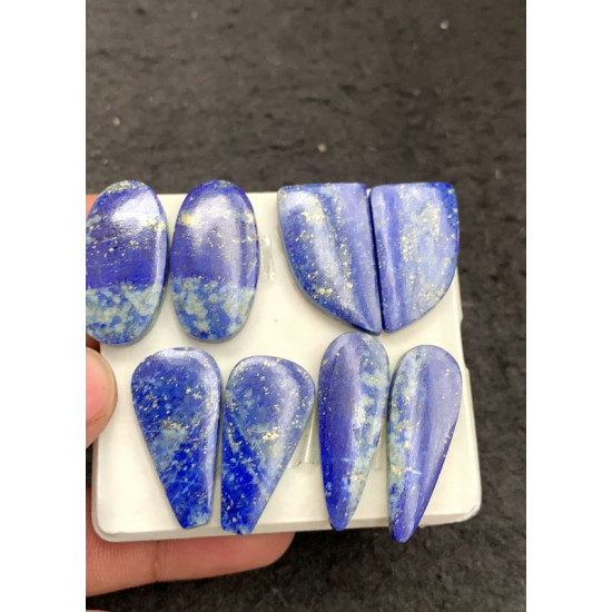 High Quality Natural Lapis Lazuli Smooth Pair Fancy Shape Cabochons Gemstone For Jewelry