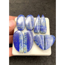 High Quality Natural Lapis Lazuli Smooth Pair Fancy Shape Cabochons Gemstone For Jewelry