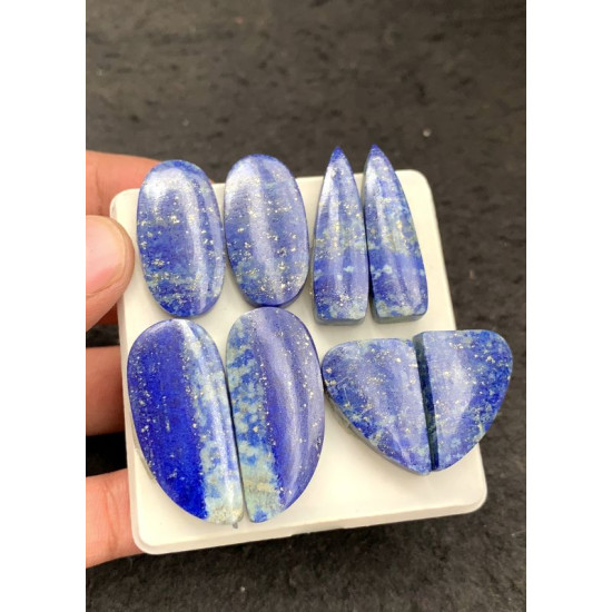 High Quality Natural Lapis Lazuli Smooth Pair Fancy Shape Cabochons Gemstone For Jewelry