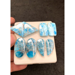 High Quality Natural Apatite Smooth Pair Fancy Shape Cabochons Gemstone For Jewelry
