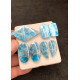 High Quality Natural Apatite Smooth Pair Fancy Shape Cabochons Gemstone For Jewelry