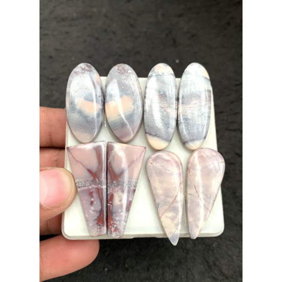 High Quality Natural Porcelain Jasper Smooth Pair Mix Shape Cabochons Gemstone For Jewelry