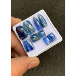 High Quality Natural Blue Kyanite Rose Cut Mix Shape Cabochons Gemstone For Jewelry