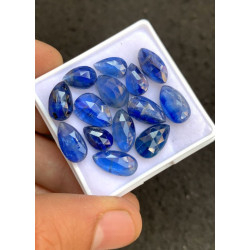 High Quality Natural Blue Kyanite Rose Cut Pear Shape Cabochons Gemstone For Jewelry