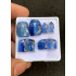 High Quality Natural Blue Kyanite Rose Cut Pair Mix Shape Cabochons Gemstone For Jewelry