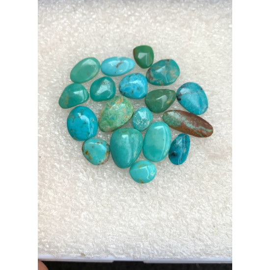 High Quality Beautiful Arizona Turquoise Smooth Fancy Shape Cabochons Gemstone For Jewelry