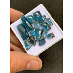 High Quality Natural Teal Green Kyanite Rose Cut Fancy Shape Cabochons Gemstone For Jewelry
