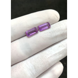 High Quality Natural Amethyst Faceted Cut Rectangle Shape Gemstone For Jewelry