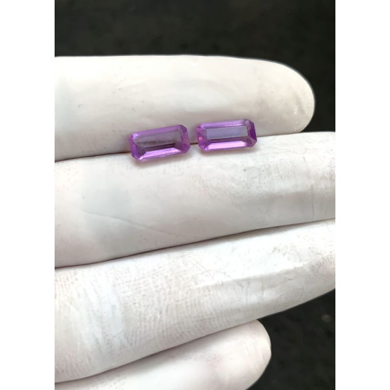 High Quality Natural Amethyst Faceted Cut Rectangle Shape Gemstone For Jewelry