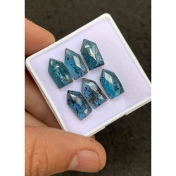 High Quality Natural Teal Green Kyanite Rose Cut Fancy Shape Cabochons Gemstone For Jewelry
