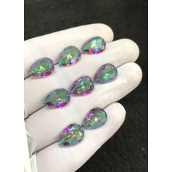High Quality Natural Mystic Topaz Faceted Cut Pear Shape Gemstone For Jewelry