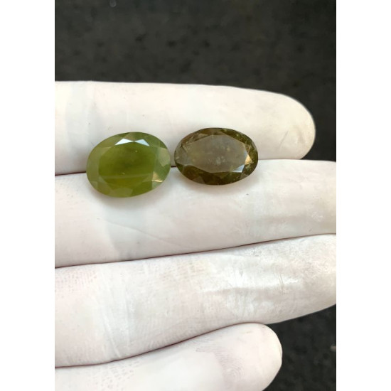 High Quality Natural Vesuvianite Faceted Cut Oval Shape Gemstone For Jewelry