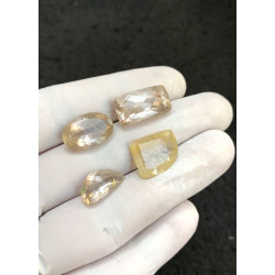 High Quality Natural Golden Rutilated Quartz Faceted Cut Mix Shape Gemstone For Jewelry