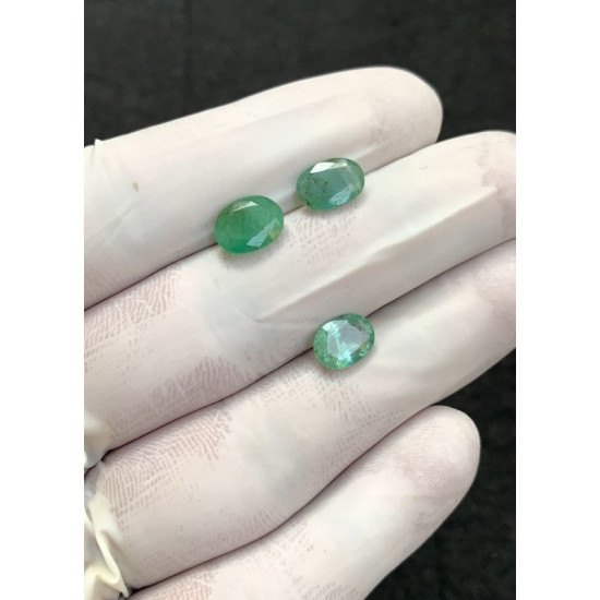 High Quality Amazing Natural Emerald Faceted Cut Oval Shape Gemstone For Jewelry