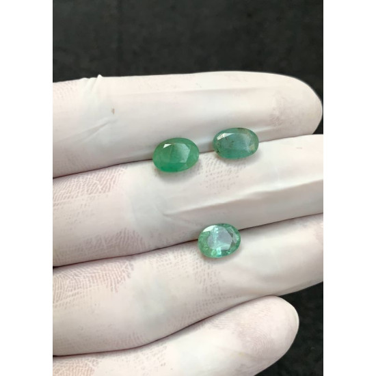 High Quality Amazing Natural Emerald Faceted Cut Oval Shape Gemstone For Jewelry