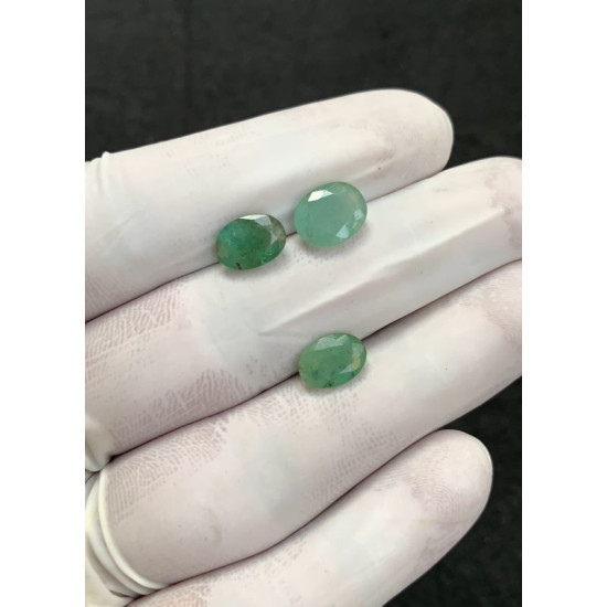 High Quality Amazing Natural Emerald Faceted Cut Oval Shape Gemstone For Jewelry